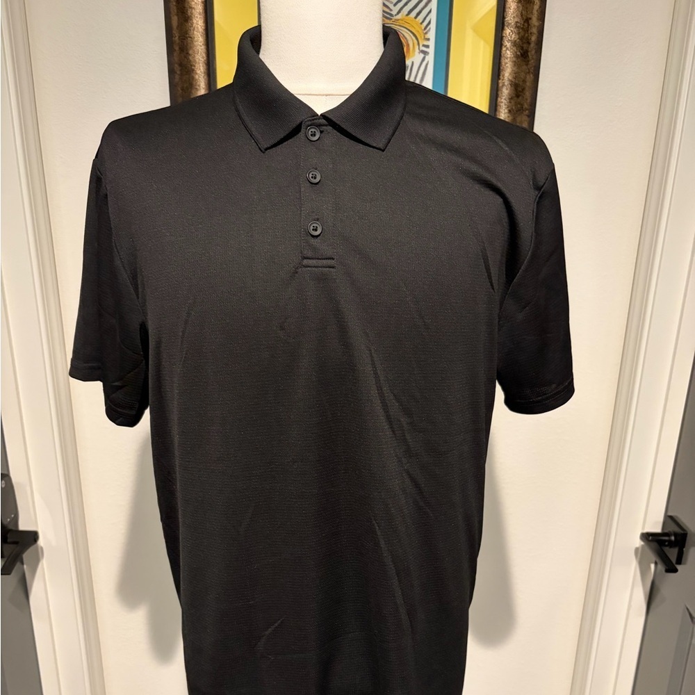 5 Old Navy Men's Modern Black Polo Shirts Size XL Bundle